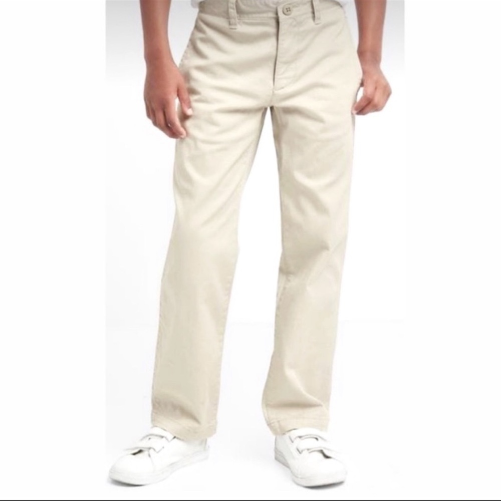 NWT GAP Boys Khaki Easy Fit Regular Uniform Tan Pants - Size 8
